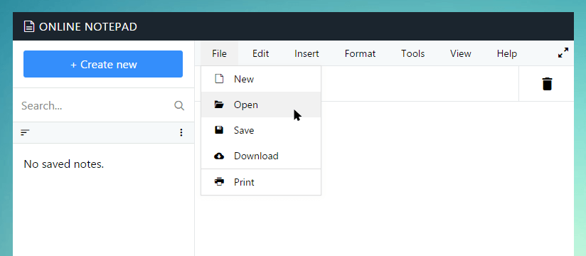 Open text file in Napseo